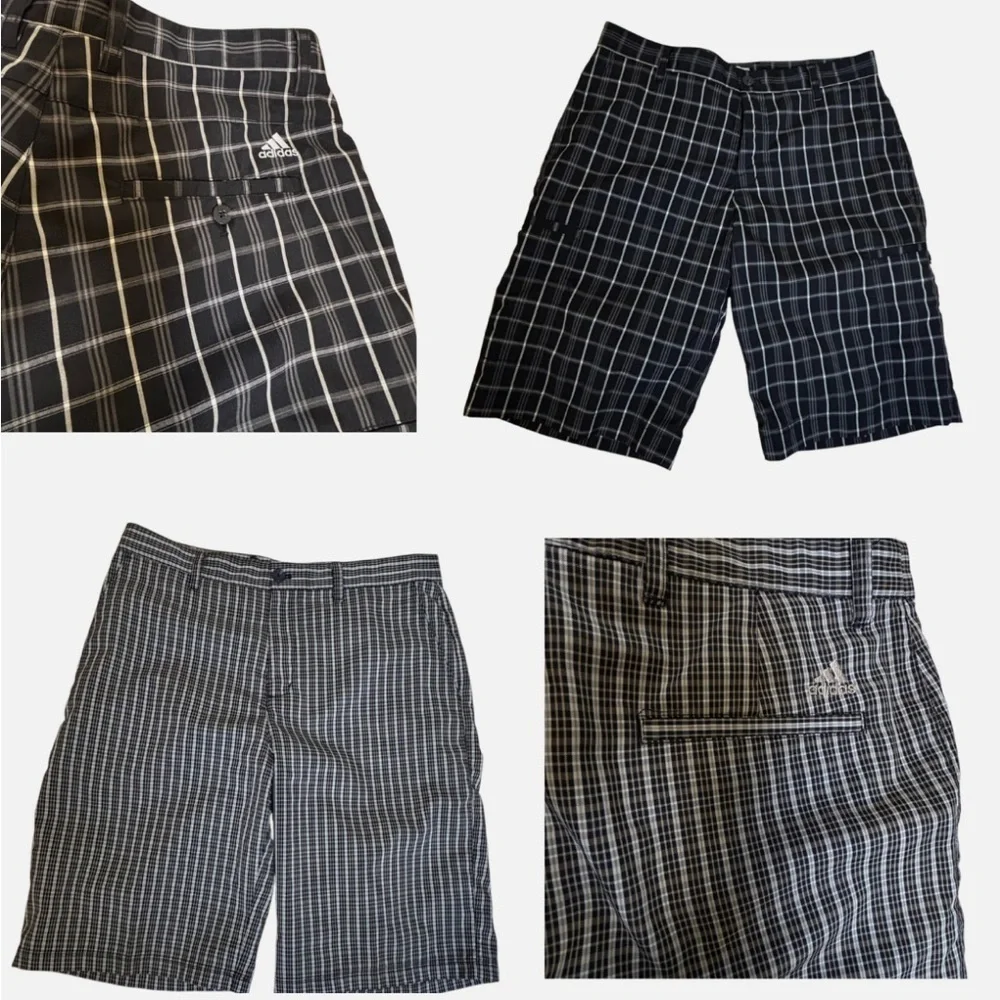 TWO PAIR Adidas Golf Shorts Men 32 Flat Front Stretch